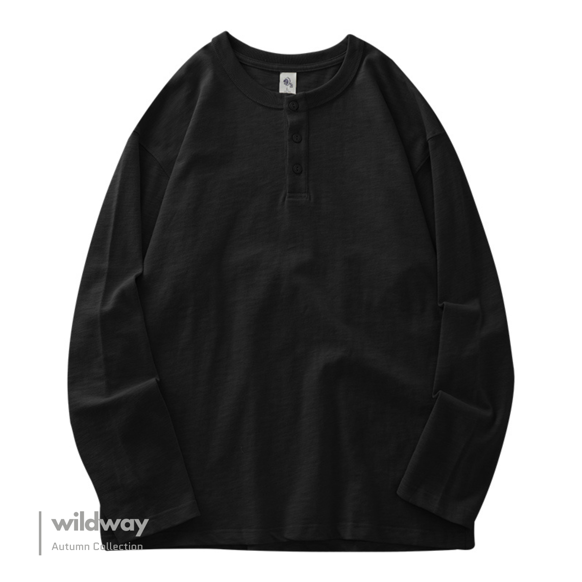 320g Heavy Classic Henley Long Sleeve Shirt