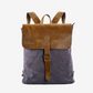 Leather & Canvas Contrast Backpack