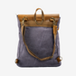 Leather & Canvas Contrast Backpack